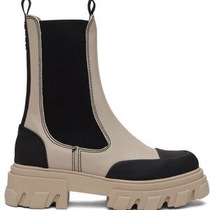 GANNI Brand New Cleated Mid Chelsea Boots
